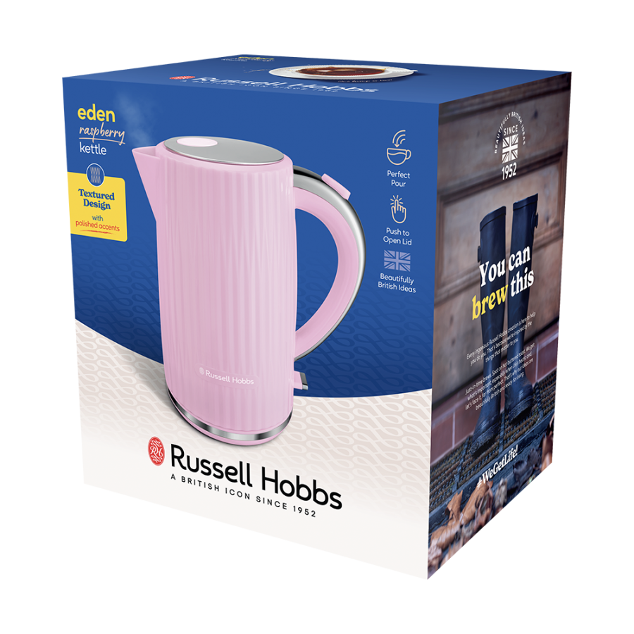 Електрочайник Russell Hobbs Eden, 1.7л, нержавіюча сталь, пластик, малиновий (27362-70) Електрочайник Russell Hobbs Eden, 1.7л, нержавіюча сталь, пластик, малиновий (27362-70)