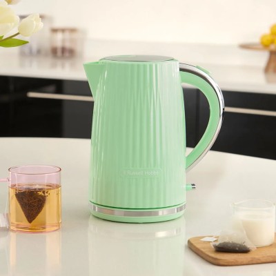 Електрочайник Russell Hobbs Eden, 1.7л, нержавіюча сталь, пластик, фісташковий (27364-70)
