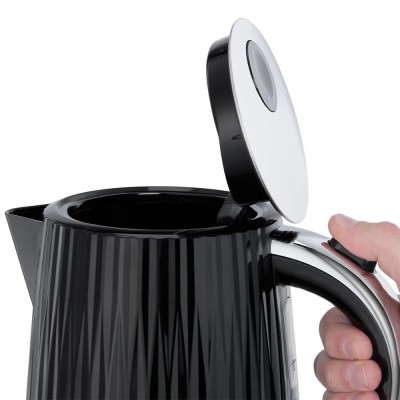 Електрочайник Russell Hobbs Eden, 1.7л, нержавіюча сталь, пластик, чорний (27361-70)