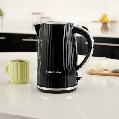 Електрочайник Russell Hobbs Eden, 1.7л, нержавіюча сталь, пластик, чорний (27361-70)