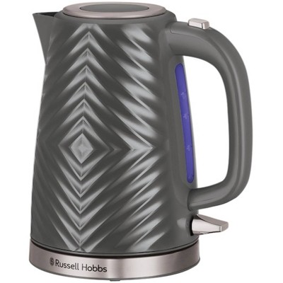 Електрочайник Russell Hobbs Groove Grey 1.7л, Strix, пластик, сірий (26382-70)