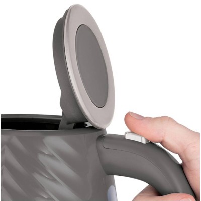 Електрочайник Russell Hobbs Groove Grey 1.7л, Strix, пластик, сірий (26382-70)