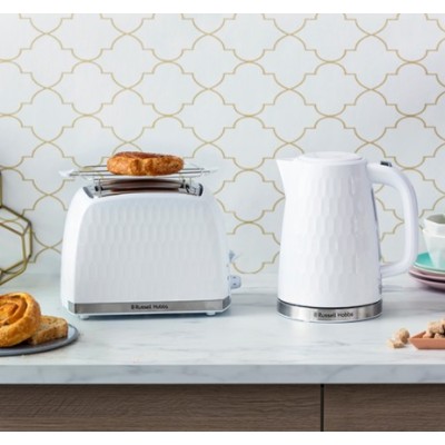 Електрочайник Russell Hobbs Honeycomb 1.7л, пластик, білий (26050-70)