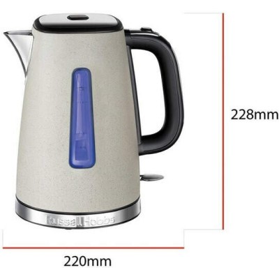 Електрочайник Russell Hobbs Luna Stone, 1.7л, метал, під камінь, бежевий (26960-70)