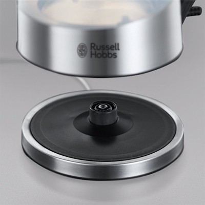 Електрочайник Russell Hobbs Purity 1л, скло, з фільтром Brita, сріблясто-чорний (22850-70)
