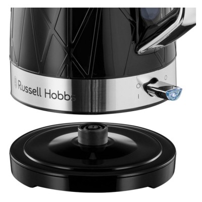 Електрочайник Russell Hobbs Structure 1.7л, пластик, чорно-сріблястий (28081-70)
