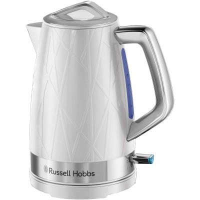Електрочайник Russell Hobbs Structure, 1.7л, пластик, підсвічування, біло-сріблястий (28080-70)