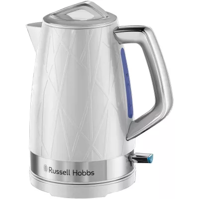 Електрочайник Russell Hobbs Structure, 1.7л, пластик, підсвічування, біло-сріблястий (28080-70)