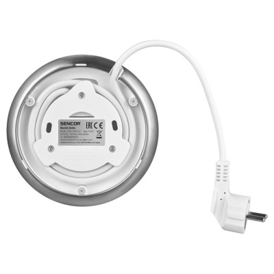 Електрочайник Sencor 1.7л, Strix, LED дисплей, подвійні стінки, сенс. керування, білий (SWK0950WH)
