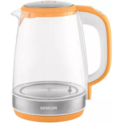 Електрочайник Sencor 2л, Strix, скло, 5 темп.реж, помаранчевий (SWK2193OR)
