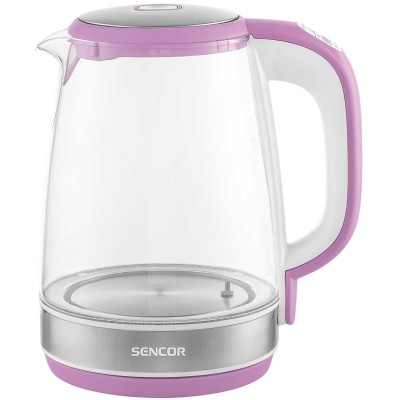 Електрочайник Sencor 2л, Strix, скло, 5 темп.реж,ліловий (SWK2198RS)