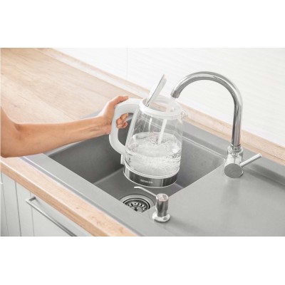 Електрочайник Sencor 2л, Strix, скло, білий (SWK2190WH)