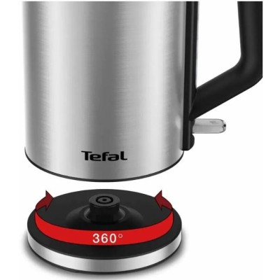Електрочайник Tefal Bronx Electric 1.7л, нерж. сталь, сірий (KI513D10)