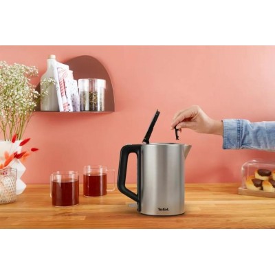 Електрочайник Tefal Bronx Electric 1.7л, нерж. сталь, сірий (KI513D10)