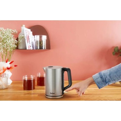Електрочайник Tefal Bronx Electric 1.7л, нерж. сталь, сірий (KI513D10)
