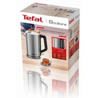Електрочайник Tefal Bronx Electric 1.7л, нерж. сталь, сірий (KI513D10)