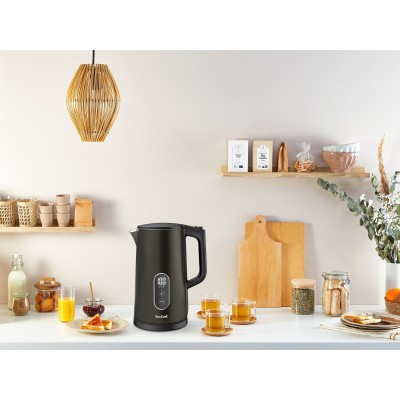 Електрочайник Tefal Digital 1.7л, з подвійними стінками, 5 темп.реж, чорний (KI831E10)