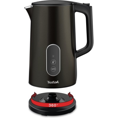 Електрочайник Tefal Digital 1.7л, з подвійними стінками, 5 темп.реж, чорний (KI831E10)