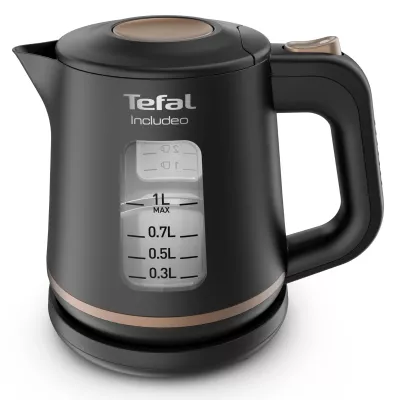 Електрочайник Tefal Includeo 1л, пластик, чорний (KI533811)