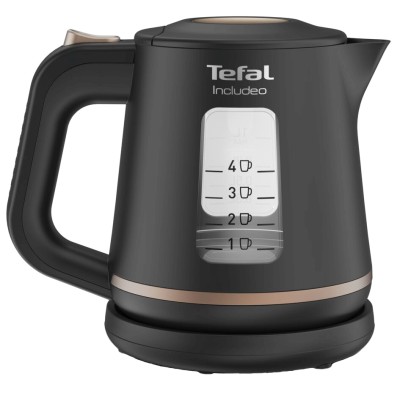 Електрочайник Tefal Includeo 1л, пластик, чорний (KI533811)