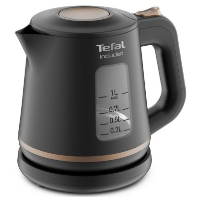 Електрочайник Tefal Includeo 1л, пластик, чорний (KI533811)