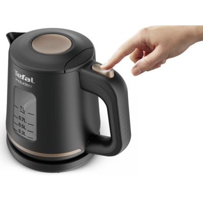 Електрочайник Tefal Includeo 1л, пластик, чорний (KI533811)