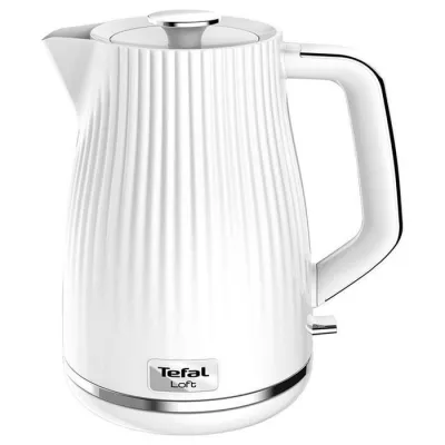Електрочайник Tefal Loft 1.7л, Strix, пластик, білий (KO250130)
