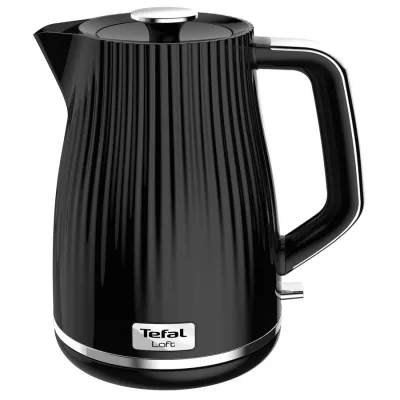 Електрочайник Tefal Loft 1.7л, Strix, пластик, чорний (KO250830)