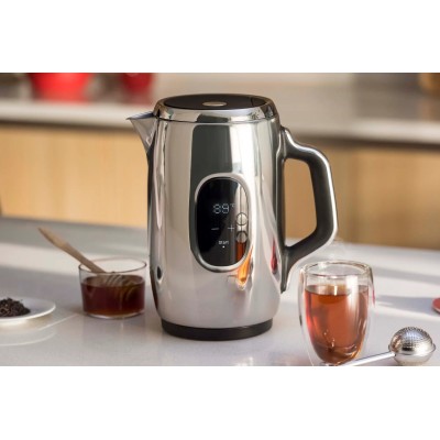 Електрочайник Tefal Majestuo 1.5л, з подвійними стінками, 9 темп.реж, підтримка температури, сенc. управління, нержавіюча сталь 