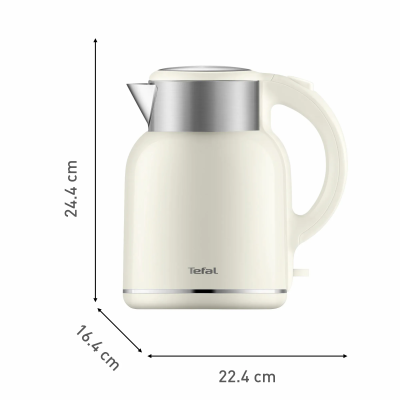 Електрочайник Tefal Thermo Protect XL, 1.9л, пластик, нержавіюча сталь, бежевий (KO190AE0)