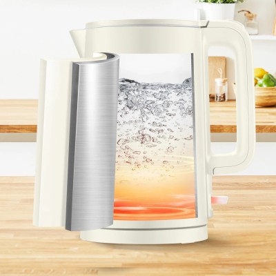 Електрочайник Tefal Thermo Protect, 1.5л, пластик, нержавіюча сталь, світло-бежевий (KO140AE0)