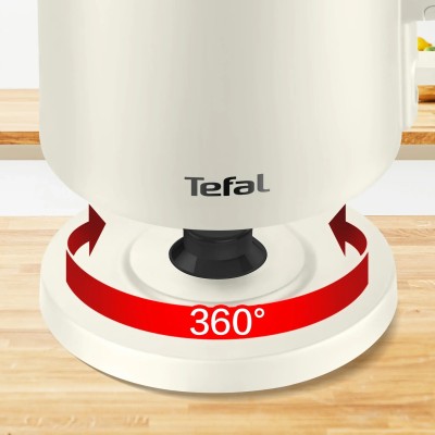Електрочайник Tefal Thermo Protect, 1.5л, пластик, нержавіюча сталь, світло-бежевий (KO140AE0)