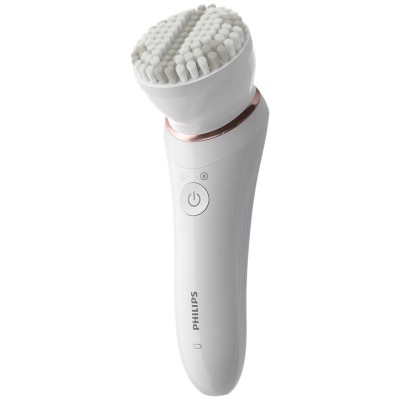 Епілятор Philips 8000 series дисковий, акумул., пінцет.-32, волог.+сух., насадок-7, футляр, білий (BRE735/00)