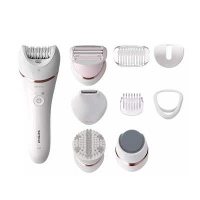 Епілятор Philips 8000 series дисковий, акумуляторний , пінцет.-32, волог.+сух., насадок-8, з підсвіткою, білий (BRE740/10)