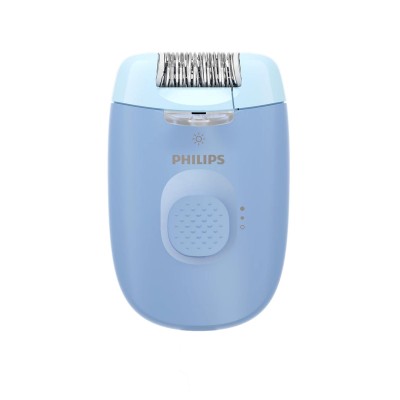 Епілятор Philips Series 2000 дисковий, від мережі, сух., насадок-2, з підсвіткою, блакитний (BRE247/00)