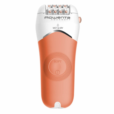 Епілятор Rowenta Aquasoft Wet&Dry пінцетний, акумуляторний , пінцет.-24, волог.+сух., насадок-3, кораловий (EP4920F0)