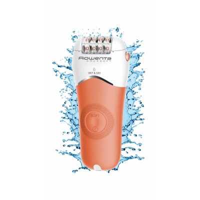 Епілятор Rowenta Aquasoft Wet&Dry пінцетний, акумуляторний , пінцет.-24, волог.+сух., насадок-3, кораловий (EP4920F0)