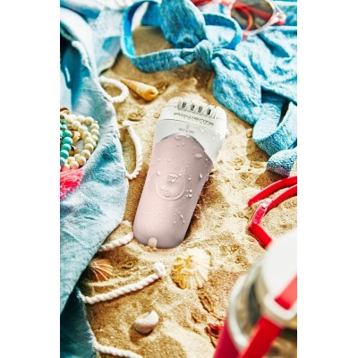 Епілятор Rowenta Aquasoft Wet&Dry пінцетний, акумуляторний , пінцет.-24, волог.+сух., насадок-4, пудровий (EP4930F0)