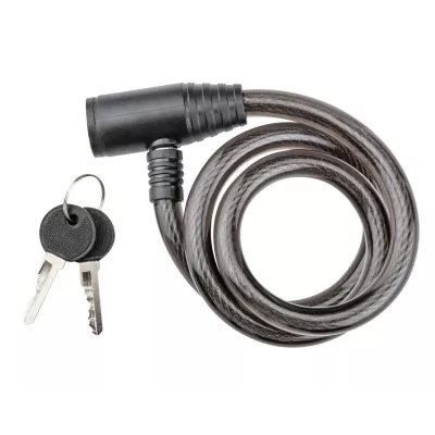 Замок протиугінний Top Tools, 12мм х 80см, 2 ключі, чорний