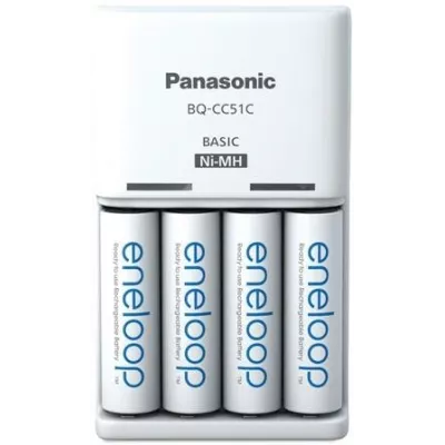 Зарядний пристрій Basic Charger+ Акумулятор Eneloop NI-MH AA 2000 мАг, 4 шт. (K-KJ51MCD40E)