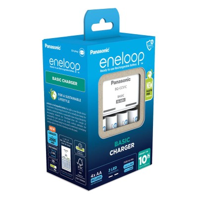 Зарядний пристрій Basic Charger+ Акумулятор Eneloop NI-MH AA 2000 мАг, 4 шт. (K-KJ51MCD40E)