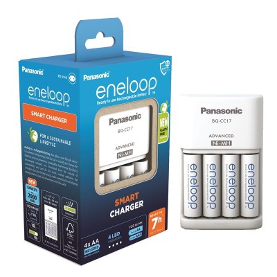 Зарядний пристрій Panasonic Advanced Charger+ Акумулятор Eneloop NI-MH AA 2000 мАг, 4 шт. (K-KJ17MCD40E)