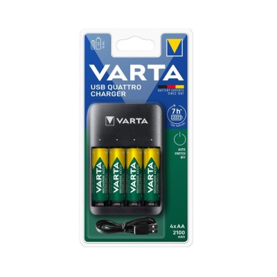Зарядний пристрій Varta Value USB Quattro Charger 4хNI MH AA2100 мА•год (57652101451)