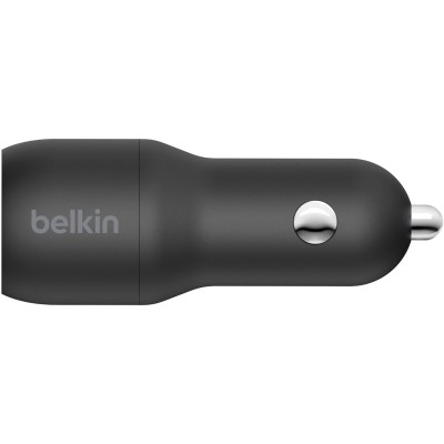 Зарядний пристрій автомобільний Belkin 24Вт 2хUSB-A, чорний (CCB001BTBK)