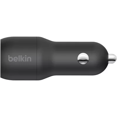 Зарядний пристрій автомобільний Belkin 24Вт 2хUSB-A, чорний (CCB001BTBK)