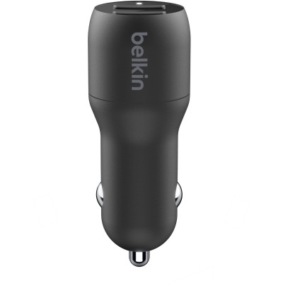 Зарядний пристрій автомобільний Belkin 24Вт 2хUSB-A, чорний (CCB001BTBK)