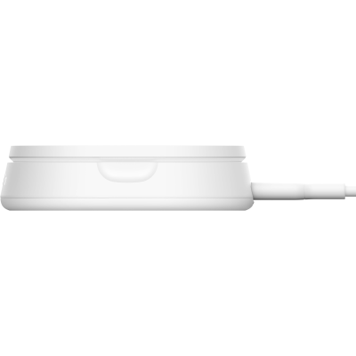 Зарядний пристрій бездротовий Belkin 15Вт Magnetic Stand Qi2, адаптер 20Вт USB-C, білий (WIA008VFWH)