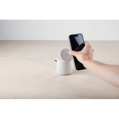Зарядний пристрій бездротовий Belkin 2в1 MagSafe iPhone/Watch/AirPods, Sand Mass (WIZ020VFH37)
