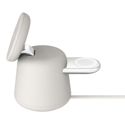 Зарядний пристрій бездротовий Belkin 2в1 MagSafe iPhone/Watch/AirPods, Sand Mass (WIZ020VFH37)