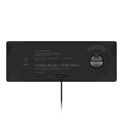 Зарядний пристрій бездротовий Belkin 3в1 MagSafe PRO iPhone/Watch/AirPods, чорний (WIZ016VFBK)